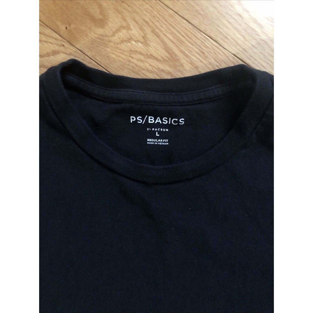 PS / Basics by Pacsun T Shirt Size Size L Black Very Good Condition Regular Fit